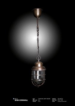 Cornwall hanglamp antiek donker koper - 2