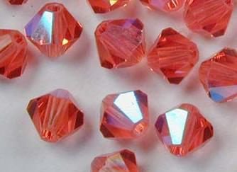 Swarovski 5301 Padparadscha AB 3mm 10 Stuk LIMITED - 1