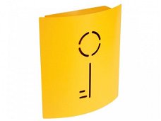 Sleutelkast design geel voor 8 sleutels