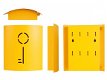 Sleutelkast design geel voor 8 sleutels - 3 - Thumbnail