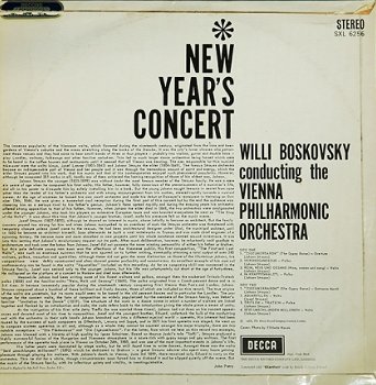 Vienna Philharmonic,Willi Boskovsky ‎– New Year´s Concert - STRAUSS NIEUWJAARSCONCERT- vinyl LP - 2