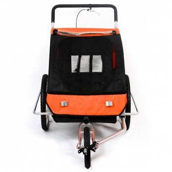 Fietskar jogger 2 in 1 oranje-zwart - 4