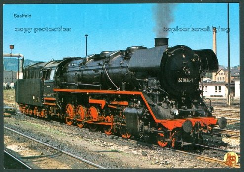 DUITSLAND Deutsche Reichsbahn, stoomloc BR 44-serie Nr 44 0414-1 te Saalfeld 22-05-1981 (v2) - 1