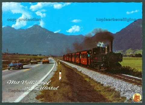 OOSTENRIJK Zillertaler Verkehrsbetriebe AG, stoomloc 3 Tirol van Krauss & Co (Zell am Ziller 1983) - 1