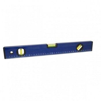 Waterpas 0,5 mtr lang aluminium kokermodel blauw - 1