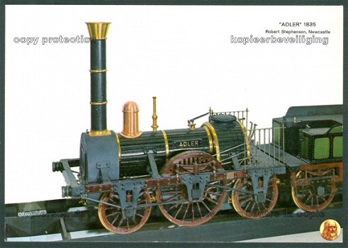DUITSLAND Bayerische Ludwigsbahn, stoomloc van Robert Stephenson & Co (Newcastle) Adler uit 1835 - 1