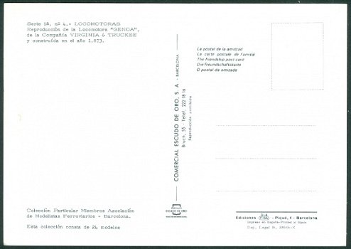 VERENIGDE STATEN V&T, stoomloc van Baldwin Locomotive Works (Philadelphia) Nr 12 Genoa uit 1873 - 2