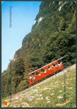 ZWITSERLAND Bürgenstock Bahn, 944m lange kabel-spoorweg (Kehrsiten 1967) - 1