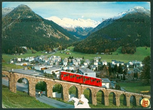 ZWITSERLAND Parsennbahn, kabel-spoorweg (sectie 1 is 1860m en sectie 2 2188m) (Davos Platz 1979) - 1