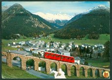ZWITSERLAND Parsennbahn, kabel-spoorweg (sectie 1 is 1860m en sectie 2 2188m) (Davos Platz 1979)