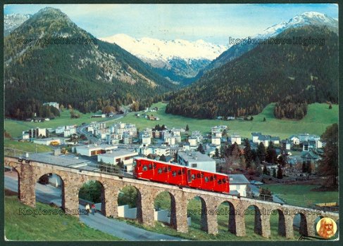 ZWITSERLAND Parsennbahn, kabel-spoorweg (sectie 1 is 1860m en sectie 2 2188m) (Davos Platz 1981) - 1