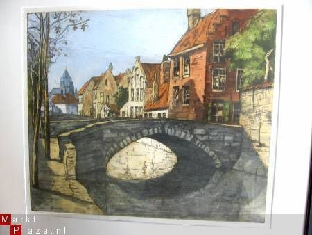 Kleurets / Aquatint - Brugge - Jan Sirks 1885-1938 - 2