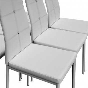Eetkamerstoelen Blitz wit set van 6 stoelen - 2