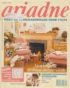 Ariadne Maandblad 1991 Nr. 10 Oktober + 4 x Merklap GERESERVEERD