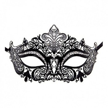 Prinsessen Venetiaans masker - zwart - 1