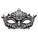 Prinsessen Venetiaans masker - zwart - 1 - Thumbnail