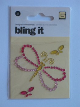 Basic grey bling it butterfly pink - 1