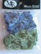 Maya Road velvet puf blossems green / blue - 1 - Thumbnail