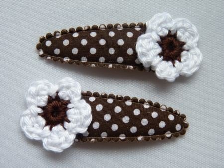 ** Haarspeldjes polkadot bruin - nr. 1