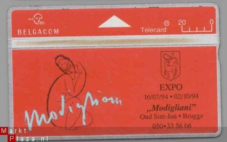 Belgie telecard Modigliani - 1