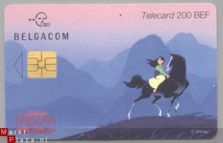Belgie telecard Mulan Disney - 1