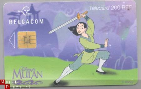 Belgie telecard Mulan disney gebruikt - 1