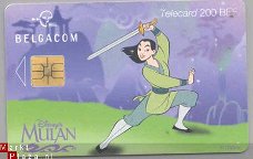 Belgie telecard Mulan disney gebruikt