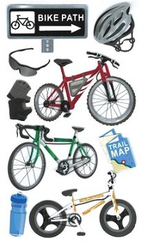 SALE NIEUW Jolee's Boutique Dimensional Bling Stickers Biking - 1