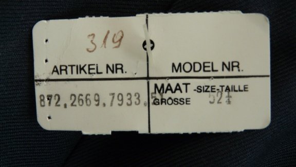 Broek, Uniform DT (Dagelijks Tenue), Koninklijke Luchtmacht, maat: 52¼, jaren'90. - 6