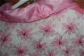heel aparte blouse rose met zalmrose Gimaud mt IV (42) Achterpand geborduurde bloemen voorkant smoc - 5 - Thumbnail