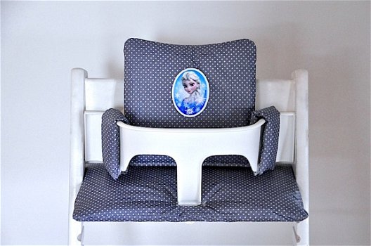 Gecoate kussenset/kussens voor de stokke trip trap kinderstoel 'Frozen Elsa' - 1