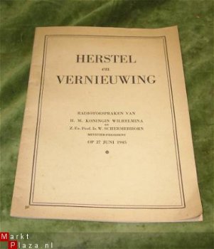 Boek Herstel en Vernieuwing 1945. - 1