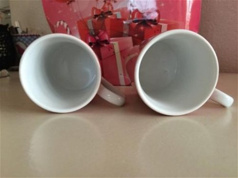 2 prachtige royale roze parelmoer bekers Douwe Egberts Dolce vita ! - 4