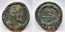 Zeldzame romeinse munt Jovianus (363-364), Sear 4087