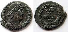 Zeldzame romeinse munt Jovianus (363-364), Sear 4087