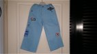 Salty Dog aqua blauwe broek maat 116 nieuw stoere applicaties - 1 - Thumbnail