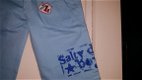 Salty Dog aqua blauwe broek maat 116 nieuw stoere applicaties - 5 - Thumbnail