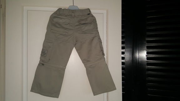 Cottonfield Son ecru broek met afritsbare pijpen en stoere zakken maat 104 - 6