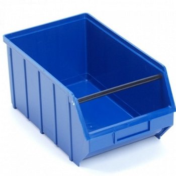 Bak Kunststof/plastic stapelbak, blauw, (350x205x165) - 1