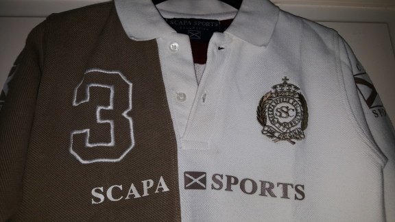 Scapa ecru camel polotrui met applicaties maat 104 - 3