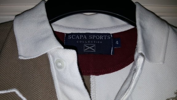 Scapa ecru camel polotrui met applicaties maat 104 - 4