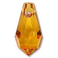 Swarovski 6000 Topaz 11 x 5.5mm Per Stuk - 1