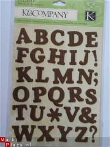 K&Company chipboard alphabet urban rhapsody