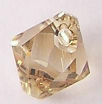 Swarovski 6301 Bicone Drop Crystal Golden Shadow 6mm