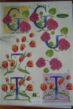 270 knipvel letter/bloemen - 1