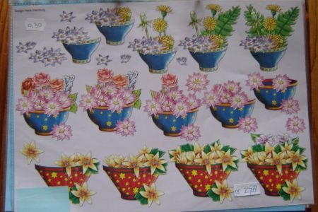 278 knipvel bloemen in pot - 1