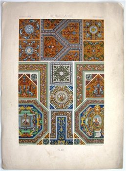 8 platen Chromolithografie 19e eeuw - 8