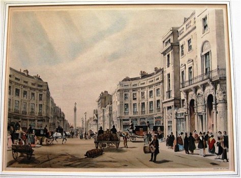 Lithografie TS Boys Regent Street 1842 Handgekleurd - 1