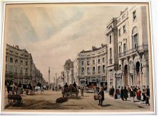 Lithografie TS Boys Regent Street 1842 Handgekleurd