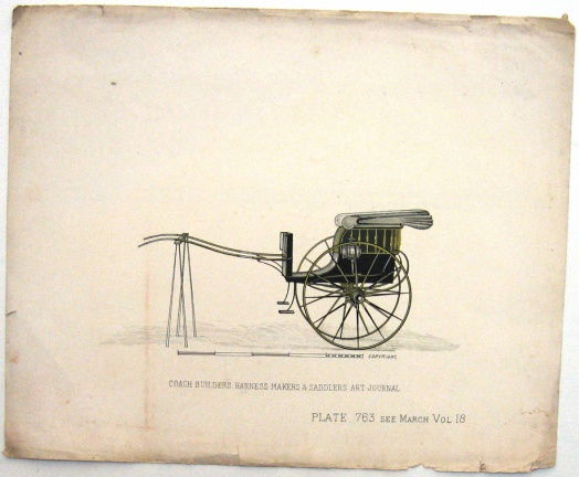 Prent Rijtuig Plate 763 Coach Builders Art Journal - nr. 1